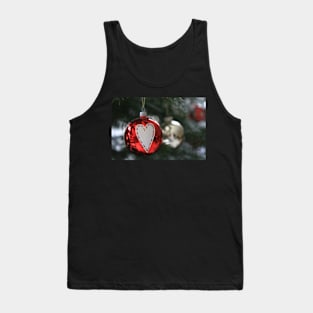 Christmas bauble with heart, red Tank Top